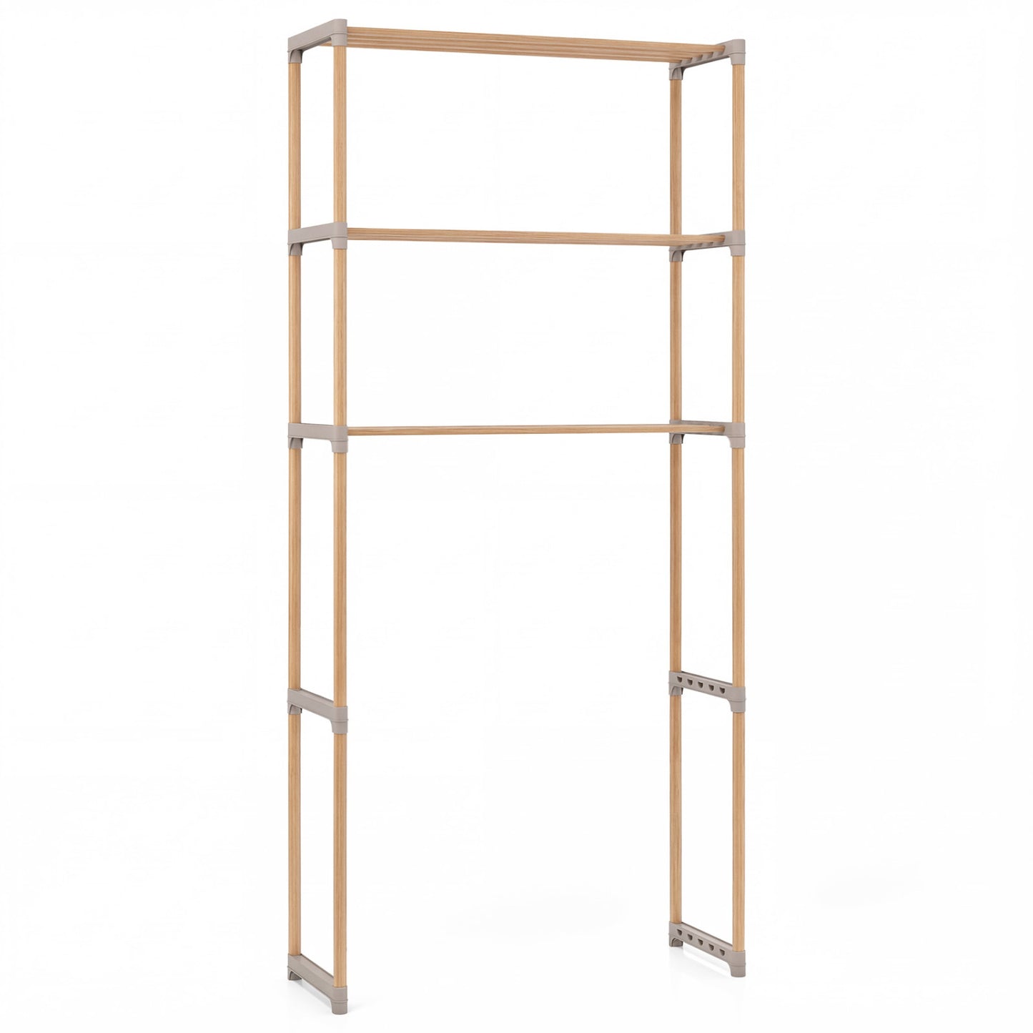 3-Tier Over The Toilet Storage Rack with Open Shelves, Gray Toilet at Gallery Canada