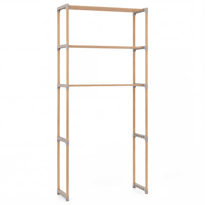 3-Tier Over The Toilet Storage Rack with Open Shelves, Gray Toilet at Gallery Canada