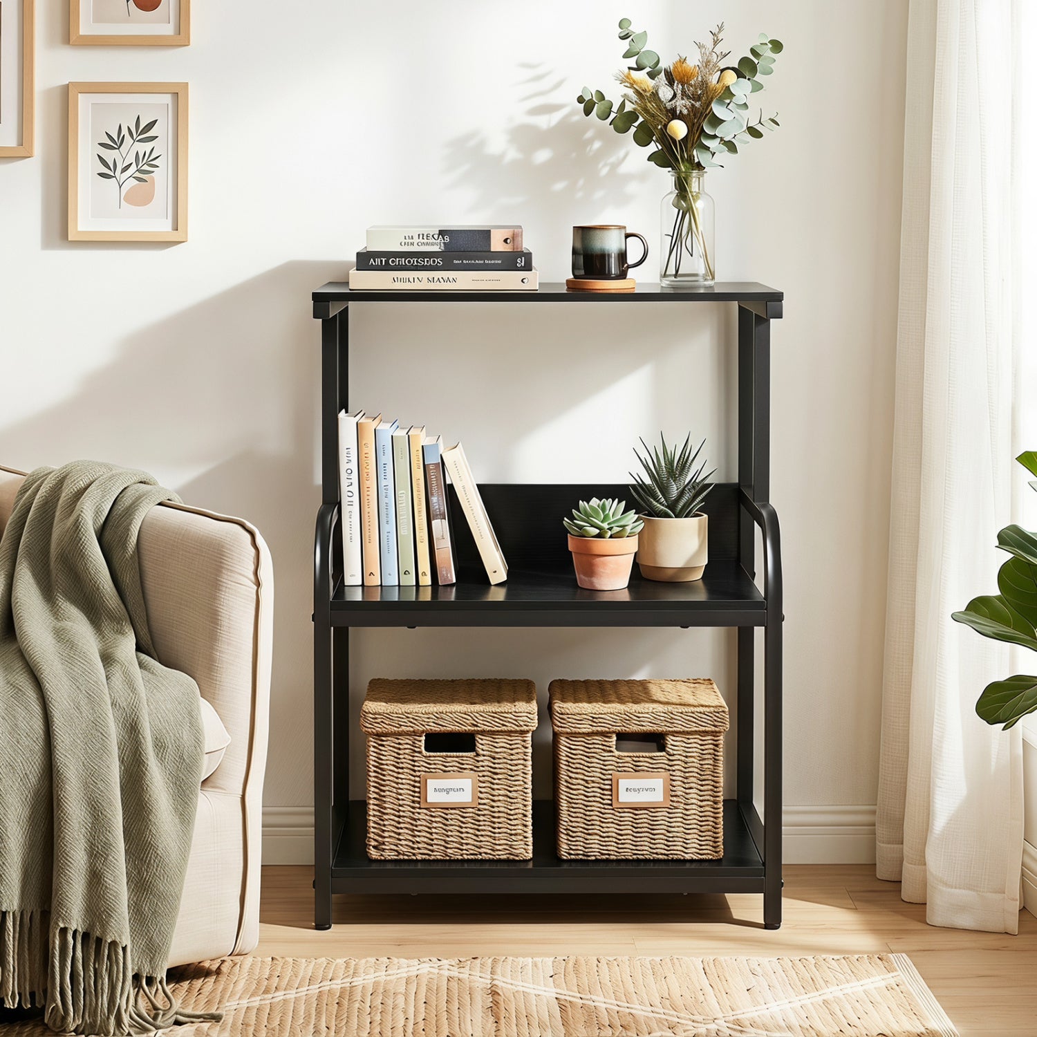 3-Tier Rolling Printer Stand, Adjustable Shelf, Lockable Wheels Laptop Tables & Printer Stands at Gallery Canada