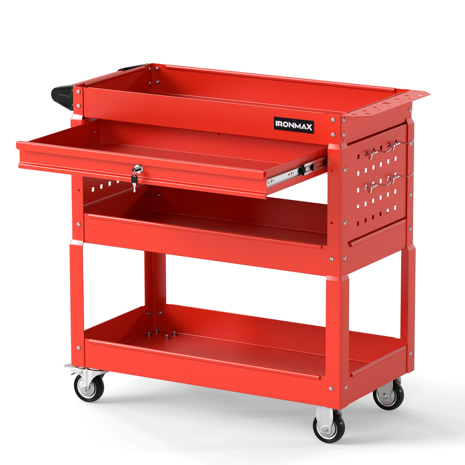 3-Tier Rolling Tool Cart, Red Garages Red at Gallery Canada
