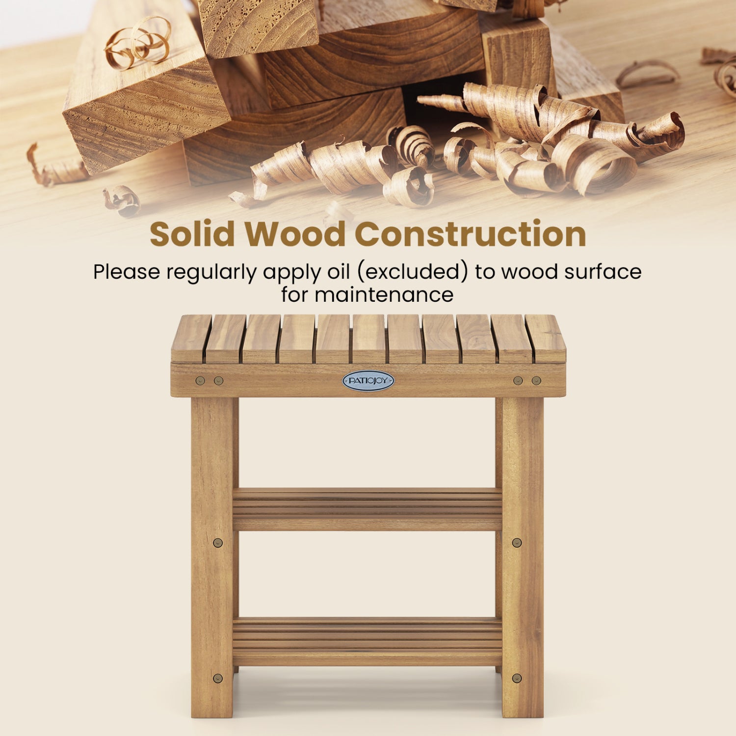 3-Tier Solid Wood Shoe Rack Bench, S Shoe Racks & Storage Benches at Gallery Canada