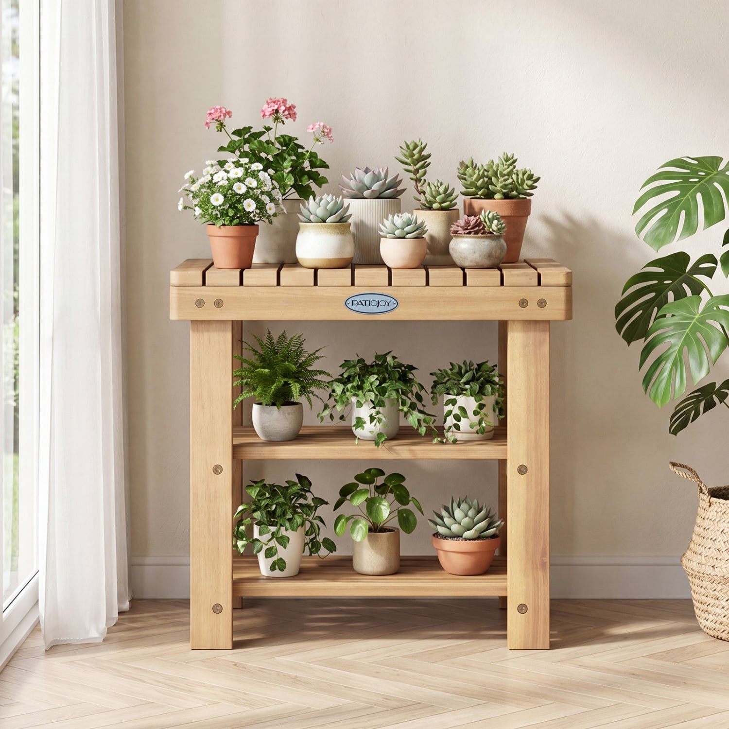3-Tier Solid Wood Shoe Rack Bench, S Shoe Racks & Storage Benches at Gallery Canada