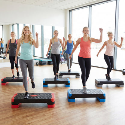 3-in-1 Aerobic Step Platform, 2 Stackable Risers, Balance Trainers, Red Sport Equipments at Gallery Canada