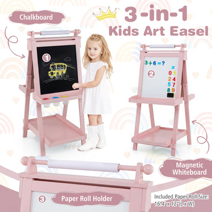3-In-1 Double-Sided Art Easel, Pink Art Easels at Gallery Canada