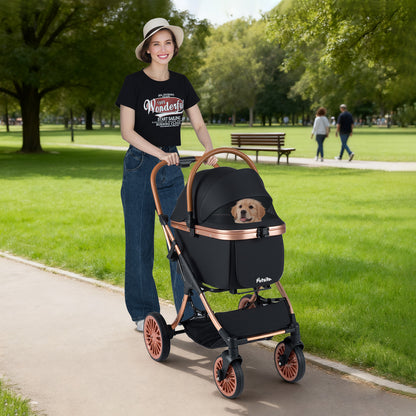 Foldable Pet Stroller, 55 lbs, Black Cat Supplies at Gallery Canada