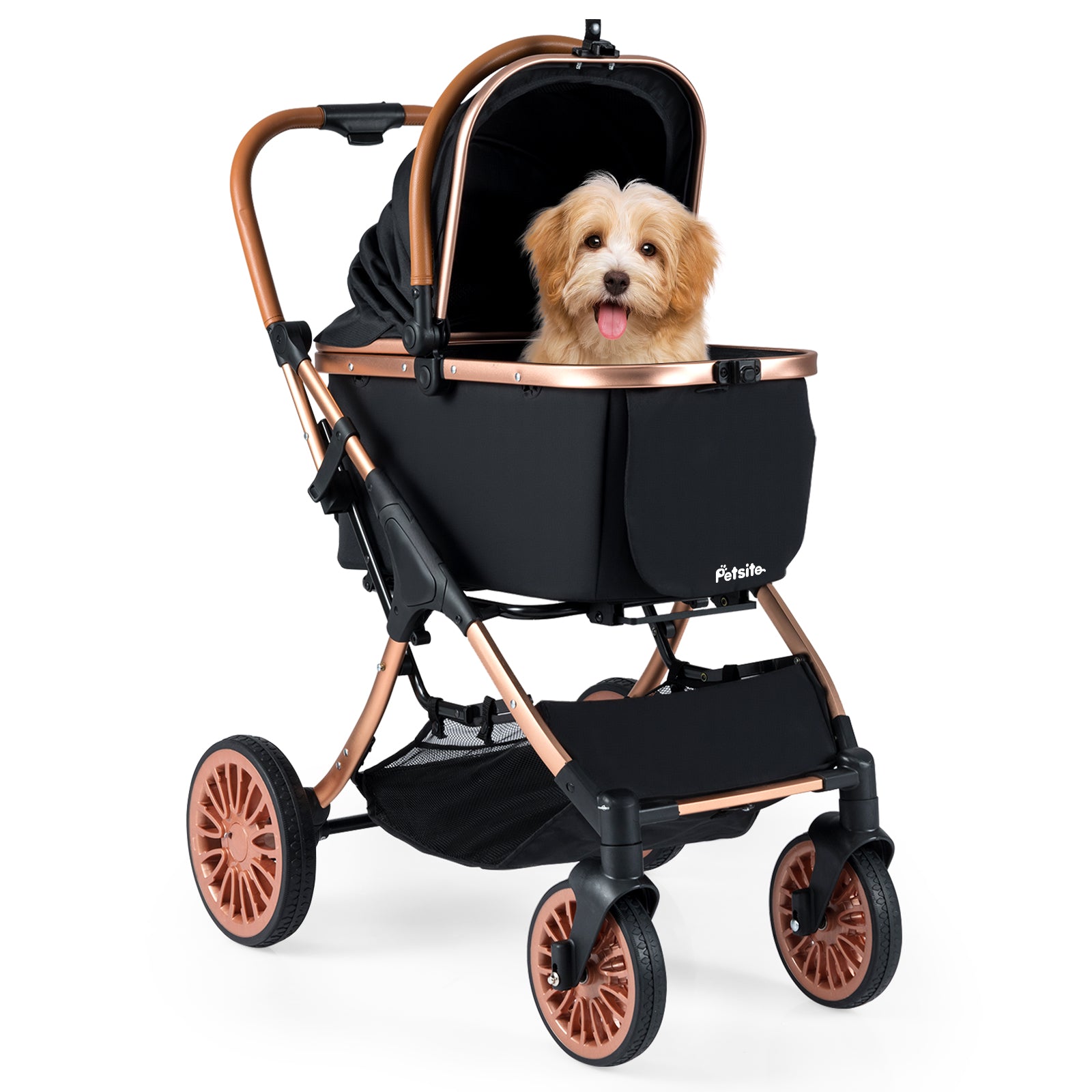 Foldable Pet Stroller, 55 lbs, Black Cat Supplies at Gallery Canada