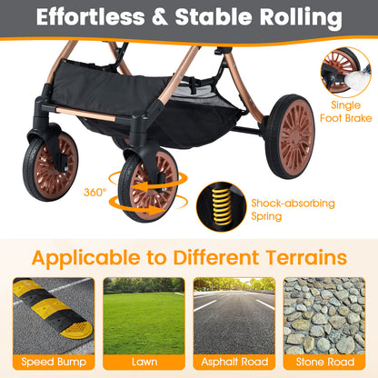 Foldable Pet Stroller, 55 lbs, Black Cat Supplies at Gallery Canada