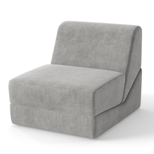3-in-1 Folding Sofa Bed, Washable Zippered Cover, Gray Sofas & Loveseats Gray at Gallery Canada