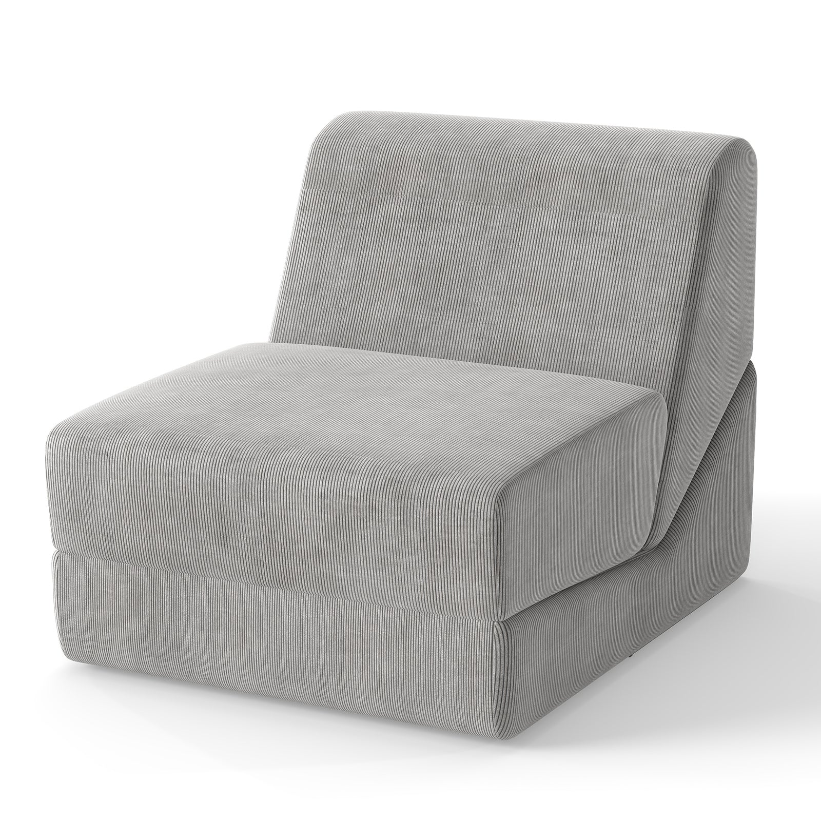 3-in-1 Folding Sofa Bed, Washable Zippered Cover, Gray Sofas & Loveseats at Gallery Canada