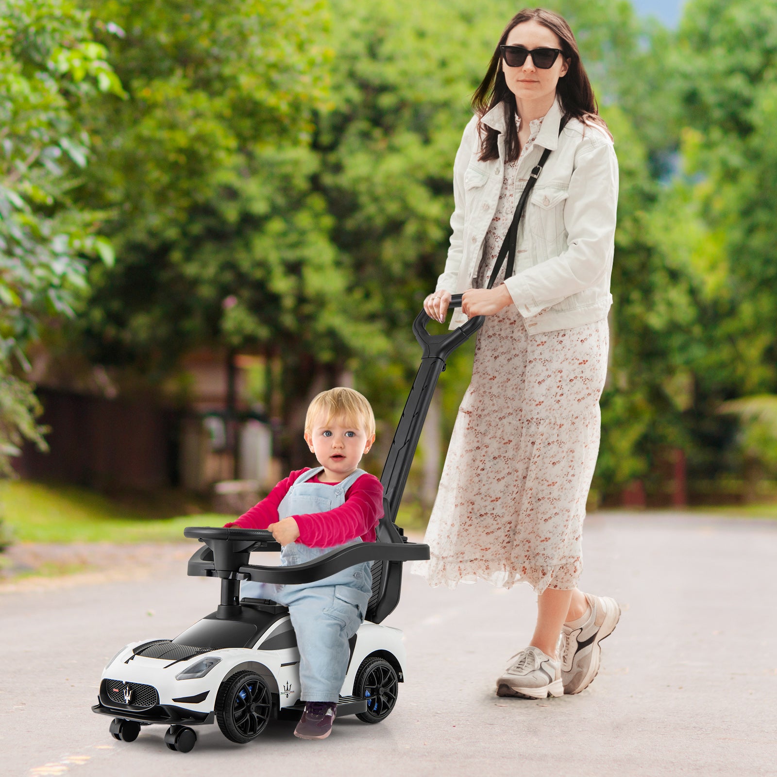 3-In-1 Ride On Push Car, White Push & Pedal Ride On Toys at Gallery Canada