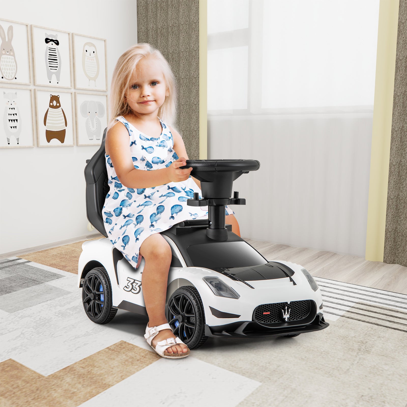 3-In-1 Ride On Push Car, White Push & Pedal Ride On Toys at Gallery Canada