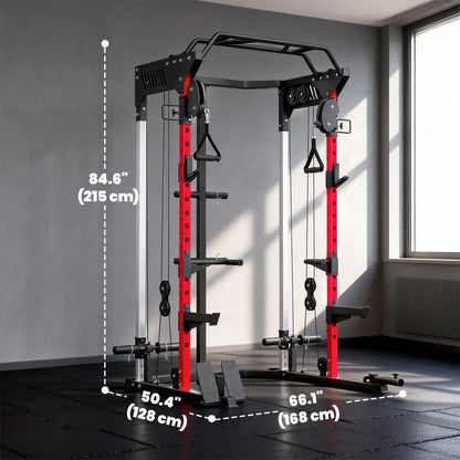 Power Cage, Power Rack Machine, Adjustable Cable Pulley System, Pull-Up Bar, Dip Station Power Towers at Gallery Canada