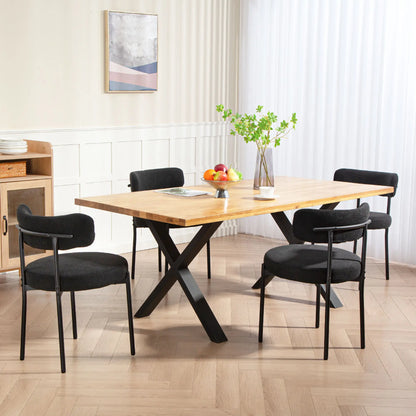 4 Kitchen Chairs, Modern Dining, Corduroy Upholstery, Steel Legs, Black Dining Chairs at Gallery Canada