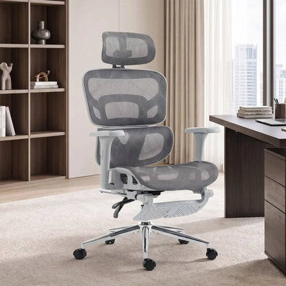 Ergonomic Office Chair, Mesh Reclining, Grey Task Chairs at Gallery Canada