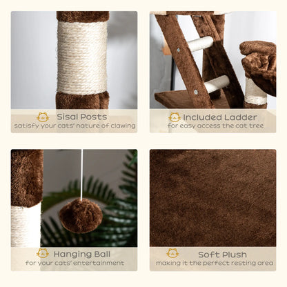 94"-102" Cat Tree, Ceiling High Condo, Scratching Post, Multi-Level Play House Floor to Ceiling Cat Trees at Gallery Canada