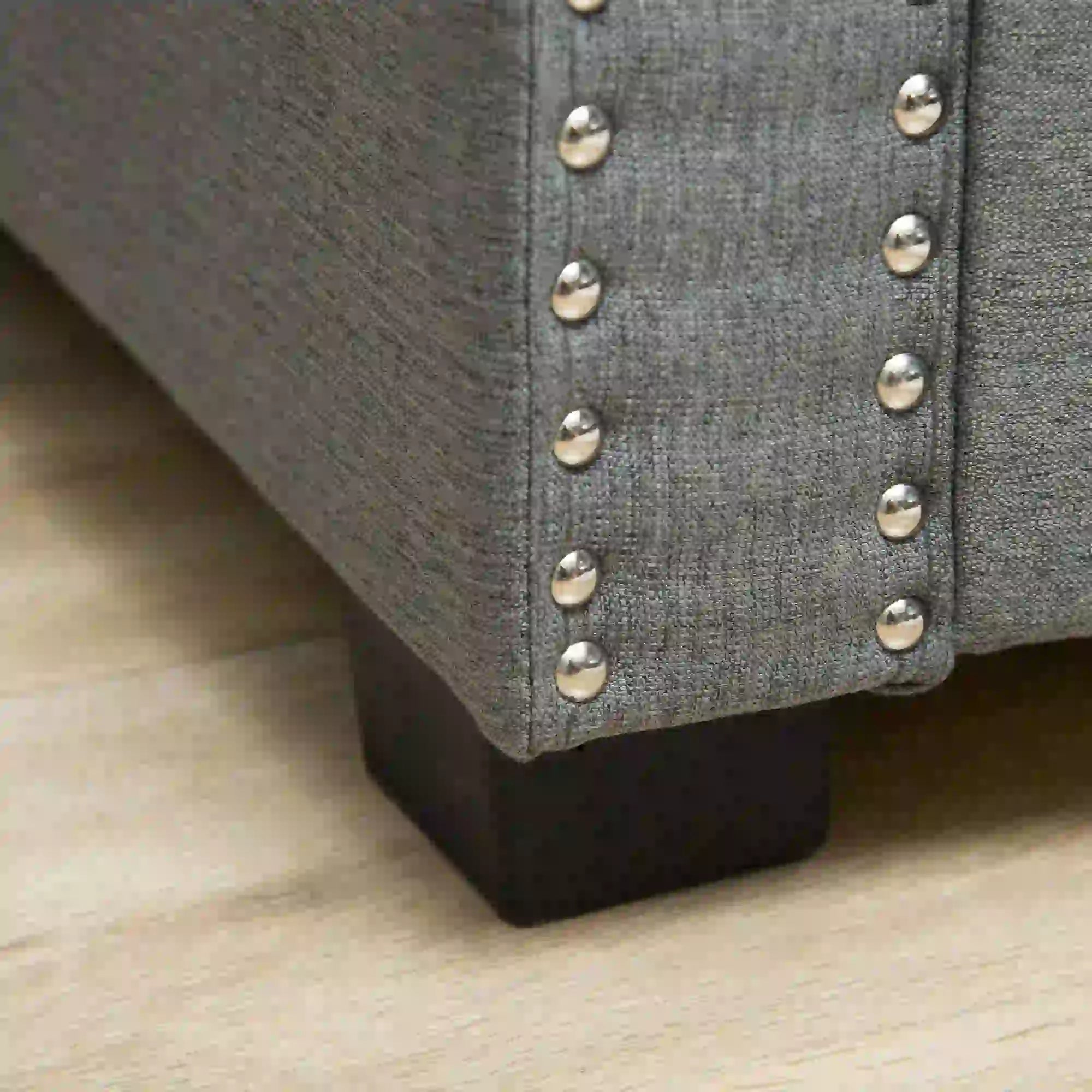 Upholstered Flip Top Storage Bench, Ottoman, Light Grey Storage Ottomans & Benches at Gallery Canada