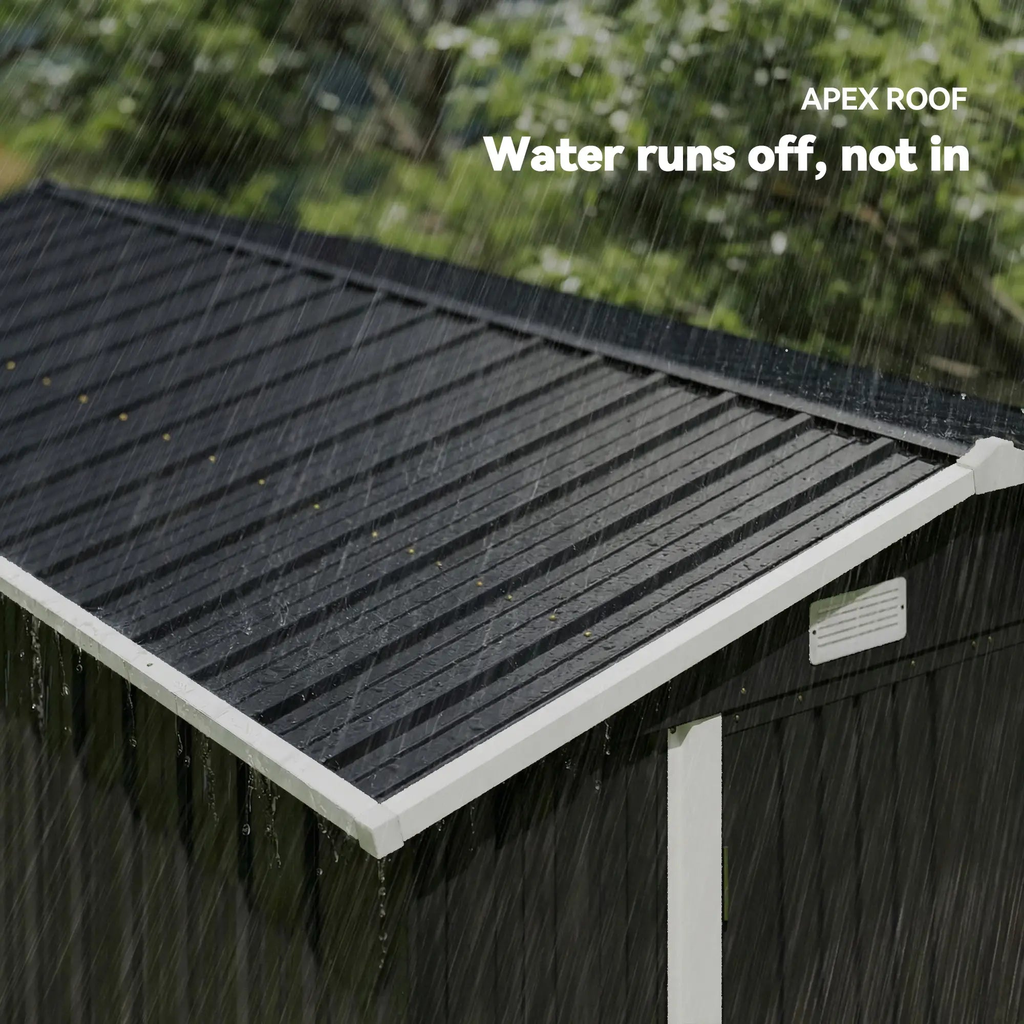 10' x 8' Metal Shed, Heavy Duty Outdoor Storage, Dark Grey Sheds at Gallery Canada