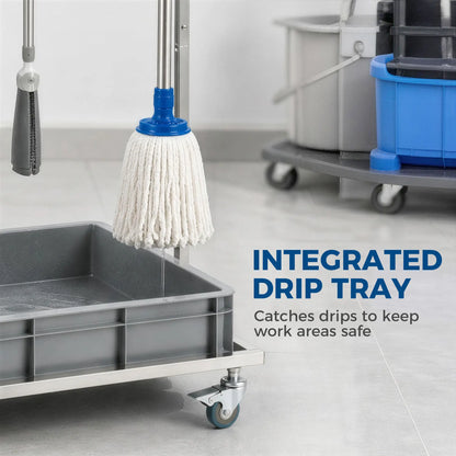 Cleaning Rolling Janitor Cart With Locking Wheels And Drip Tray Household Supplies at Gallery Canada
