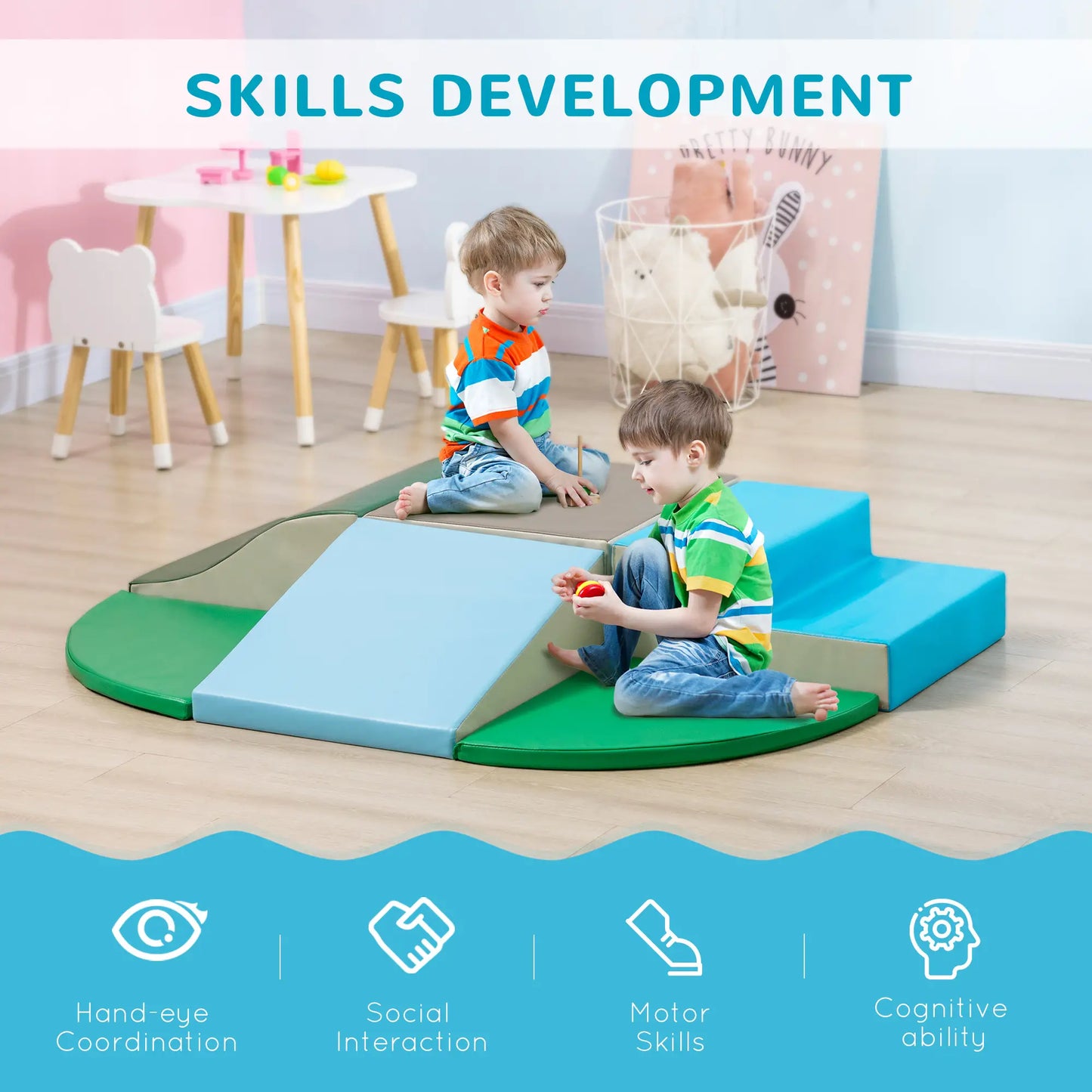 6-Piece Soft Play Set, 12-36 Months, Green, Blue Toy Playsets at Gallery Canada