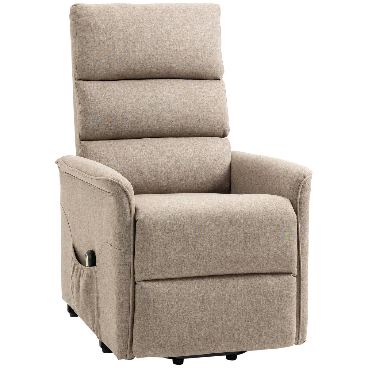 Power Lift Chair Recliner with Remote, Side Pockets, Brown