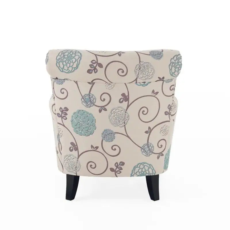 Fabric Club Chair, Birch Wood Legs, 32