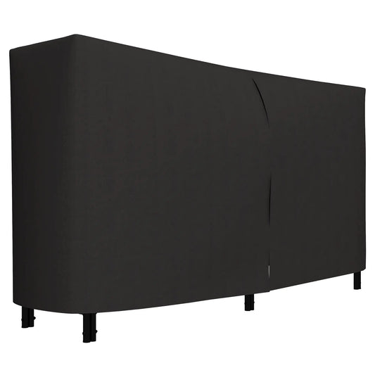 6ft Outdoor Firewood Rack with Cover, Adjustable Log Holder, Black Firewood Racks Black at Gallery Canada