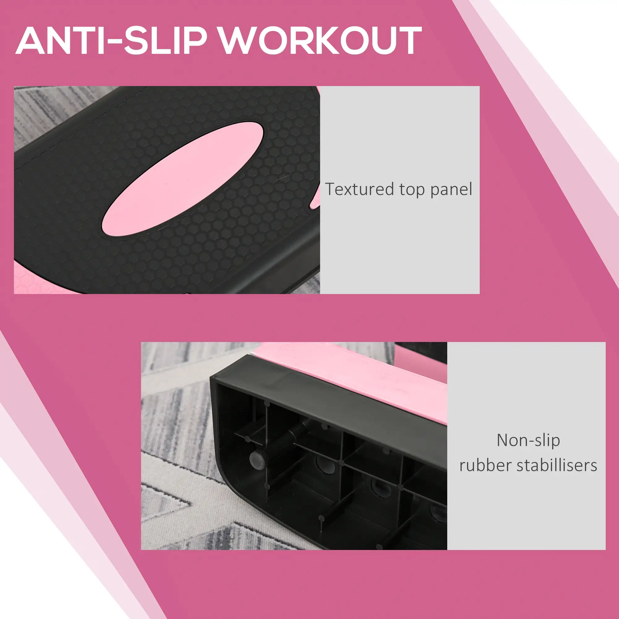 Adjustable Aerobic Stepper, Exercise Platform, 4