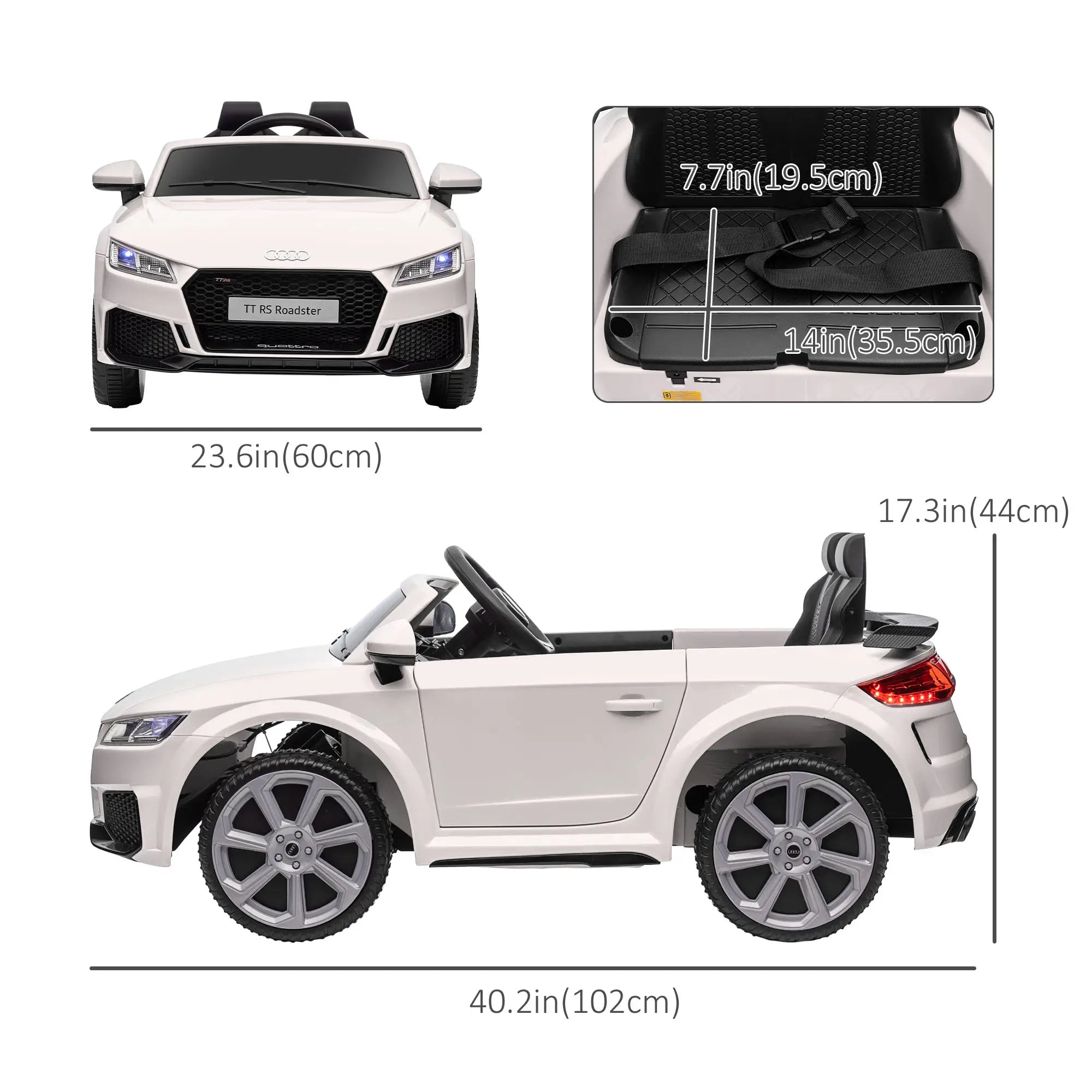 Kids Ride On Car 6V, Remote Control, Adjustable Speed, White Electric Toy Cars at Gallery Canada