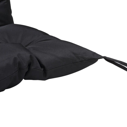 Garden Bench Cushion 3-Seater, Non-Slip, 59.1" x 38.6", Black Patio Chair Cushions at Gallery Canada