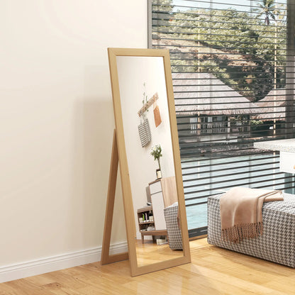58" x 20" Floor Standing Mirror, Full Body, Oak Full Length Mirrors at Gallery Canada