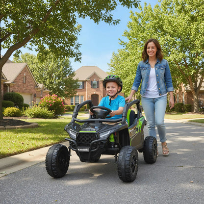 12V Ride On Truck, Licensed Kawasaki Teryx Krx 2WD Kids Electric Car, Black Electric Toy Cars at Gallery Canada