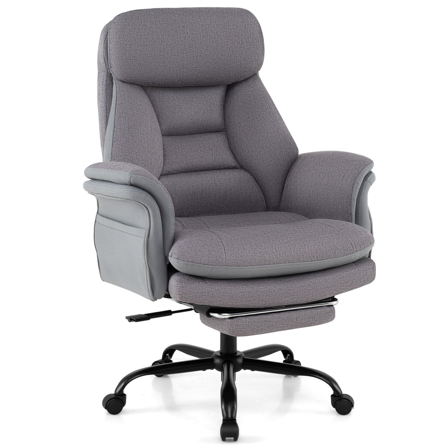 400 LBS Ergonomic Big Tall Office Chair, Gray Office Chairs at Gallery Canada