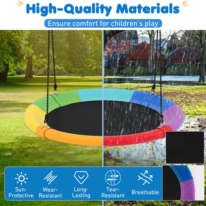 40 Inch Flying Saucer Tree Swing, Outdoor Kids Play, Multicolor Swing & Playsets at Gallery Canada