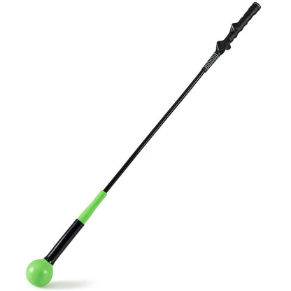 40 Inch Golf Swing Trainer Aid with Weighted Head for Grip Rhythm Balance, Green Golf at Gallery Canada