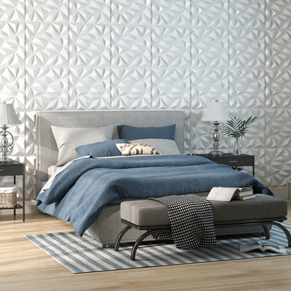 40-Pack 3D Wall Panels, Decorative Diamond Patterns, White Decorative Accessories at Gallery Canada