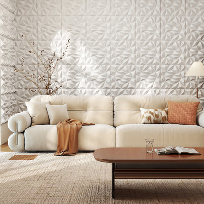 40-Pack 3D Wall Panels, Decorative Diamond Patterns, White Decorative Accessories at Gallery Canada