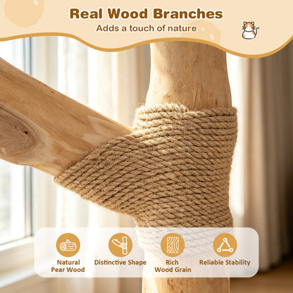 Modern Cat Tower, 41 Inch with Scratching Posts, Gray