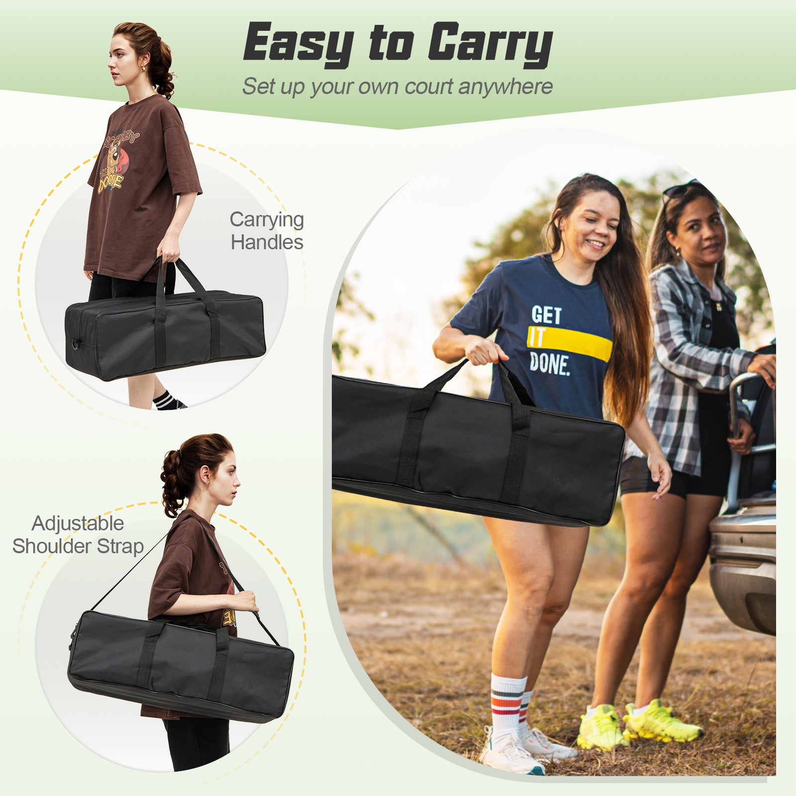 Portable Outdoor Volleyball Net Set, Heavy-Duty, Green Sport Equipments at Gallery Canada