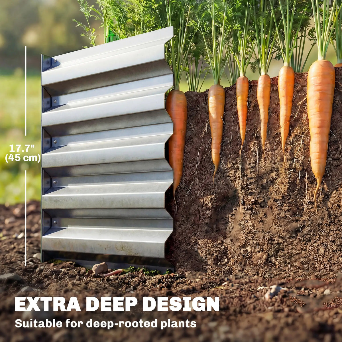 8 x 2.6 x 1.5ft Galvanized Raised Garden Bed, Reinforced Planter Box, Silver Galvanized Planter Boxes at Gallery Canada