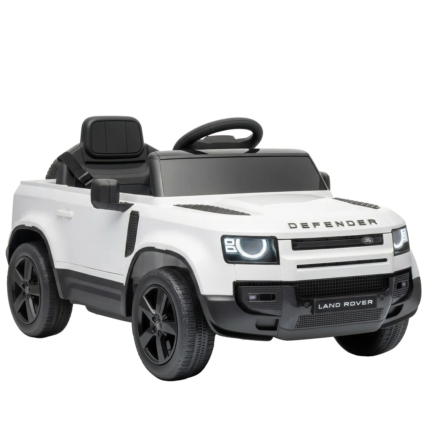 12V Licensed Land Rover Ride-On Car, Remote, White Electric Toy Cars at Gallery Canada