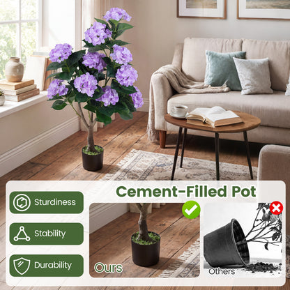 43.5" Artificial Hydrangea Tree 2 Pack, Purple Faux Plants at Gallery Canada