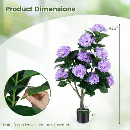 43.5" Artificial Hydrangea Tree 2 Pack, Purple Faux Plants at Gallery Canada