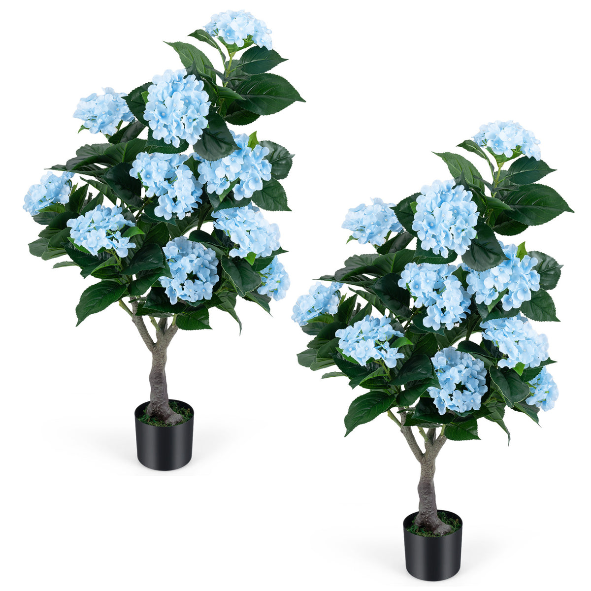 43.5" Artificial Hydrangea Tree, 2 Pack, Blue Faux Plants Blue at Gallery Canada
