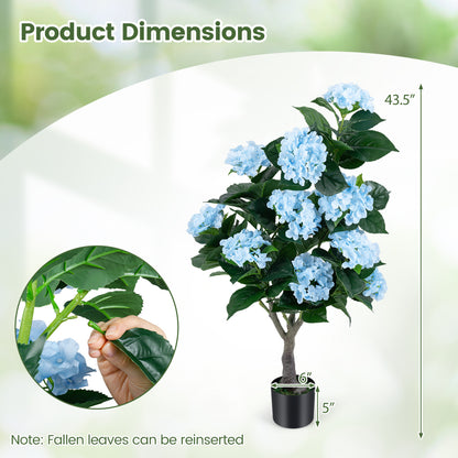 43.5" Artificial Hydrangea Tree, 2 Pack, Blue Faux Plants at Gallery Canada