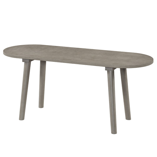 43 Inch Solid Wood Farmhouse Dining Bench Rustic Wooden Entryway Bench with Rubber Wood Legs, Gray Dining Chairs Gray at Gallery Canada