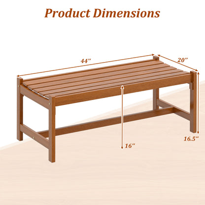 44" Patio Wood Bench Set, 2 Outdoor Hardwood Dining Benches, Teak Outdoor Benches at Gallery Canada