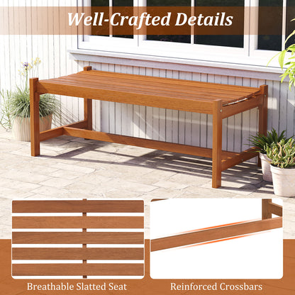 44" Patio Wood Bench Set, 2 Outdoor Hardwood Dining Benches, Teak Outdoor Benches at Gallery Canada
