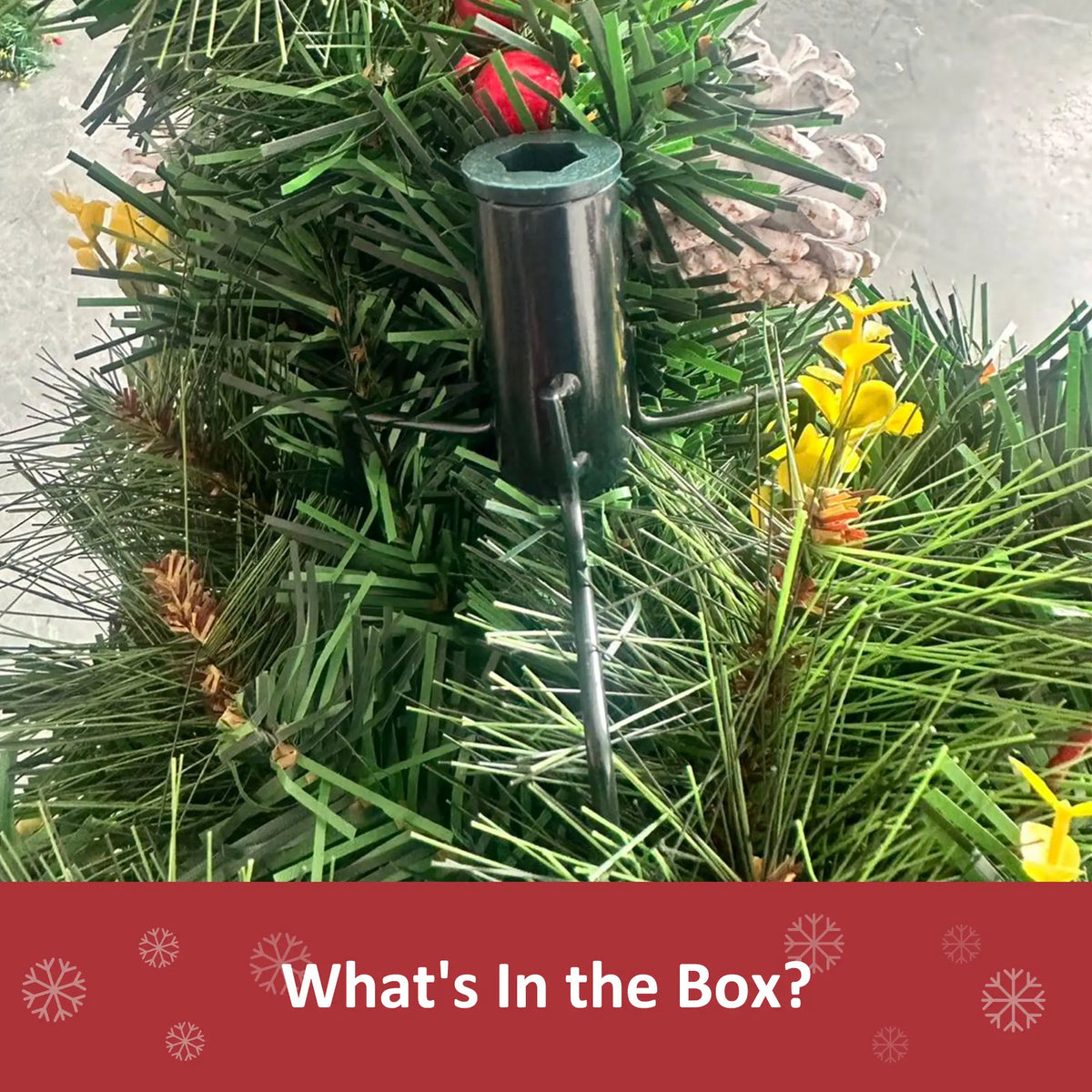 2.5ft Prelit LED Mini Christmas Tree, Pine Needles Pinecones Decor, Berry Pre Lit Christmas Trees at Gallery Canada