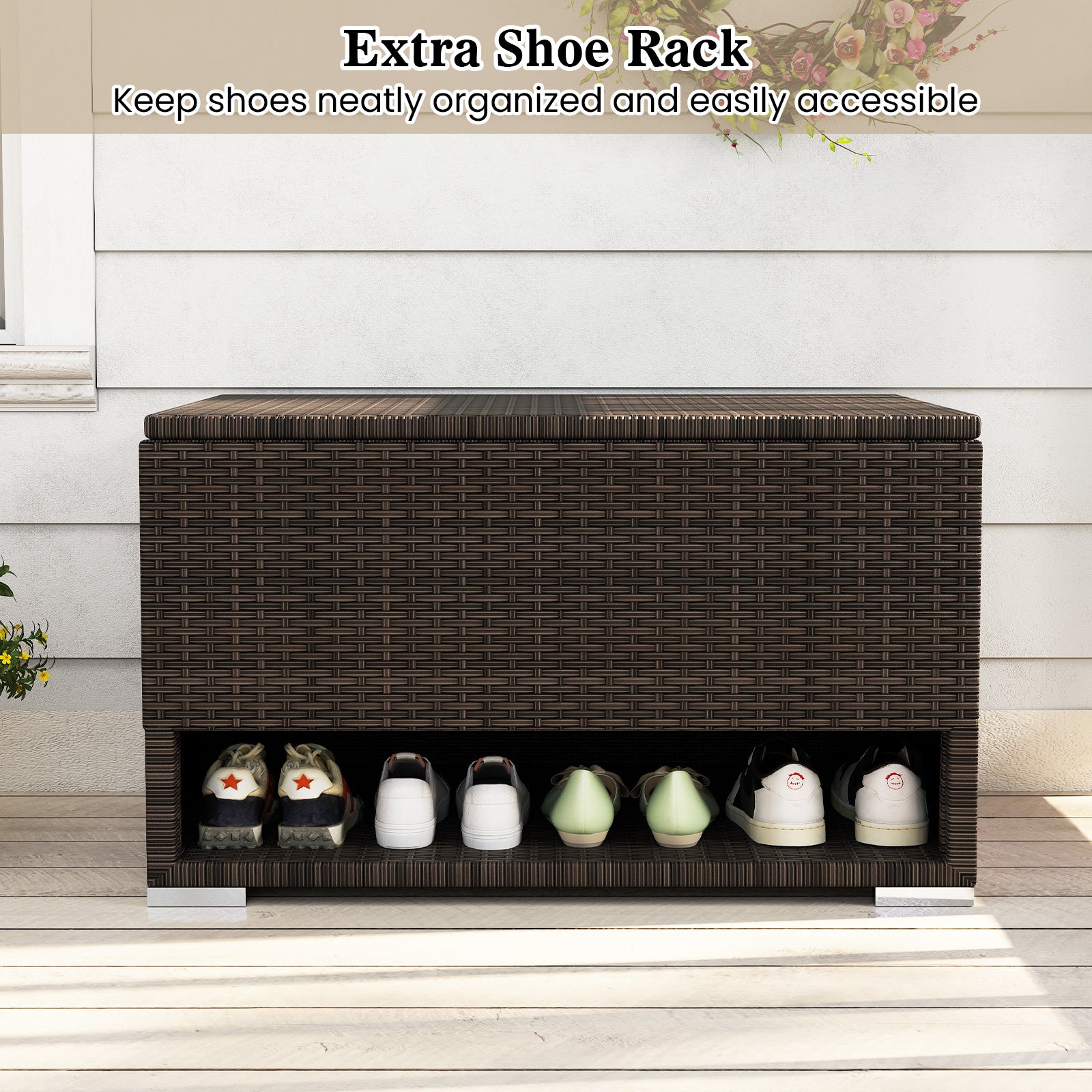 Rattan Storage Bin, Waterproof Liner, Patio Cushions, Brown Sheds & Outdoor Storage at Gallery Canada