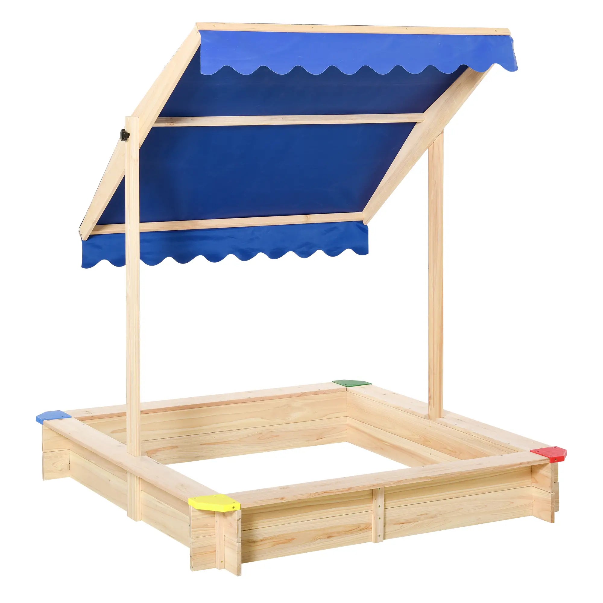 Kids Wooden Sandbox With Cover, 47